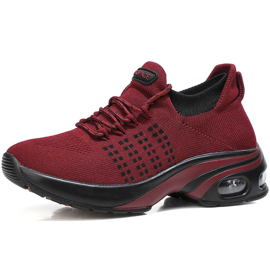 Women's lace-up sneakers with air-cushioned soles